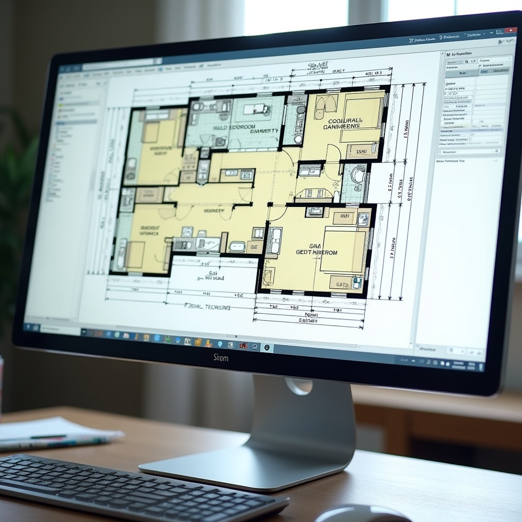Sample digital floor plan showing accurate room dimensions and total surface area measurements